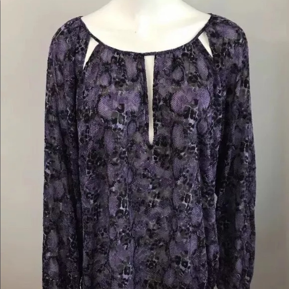 Purple Top With Black Snake Print :Lane Bryant